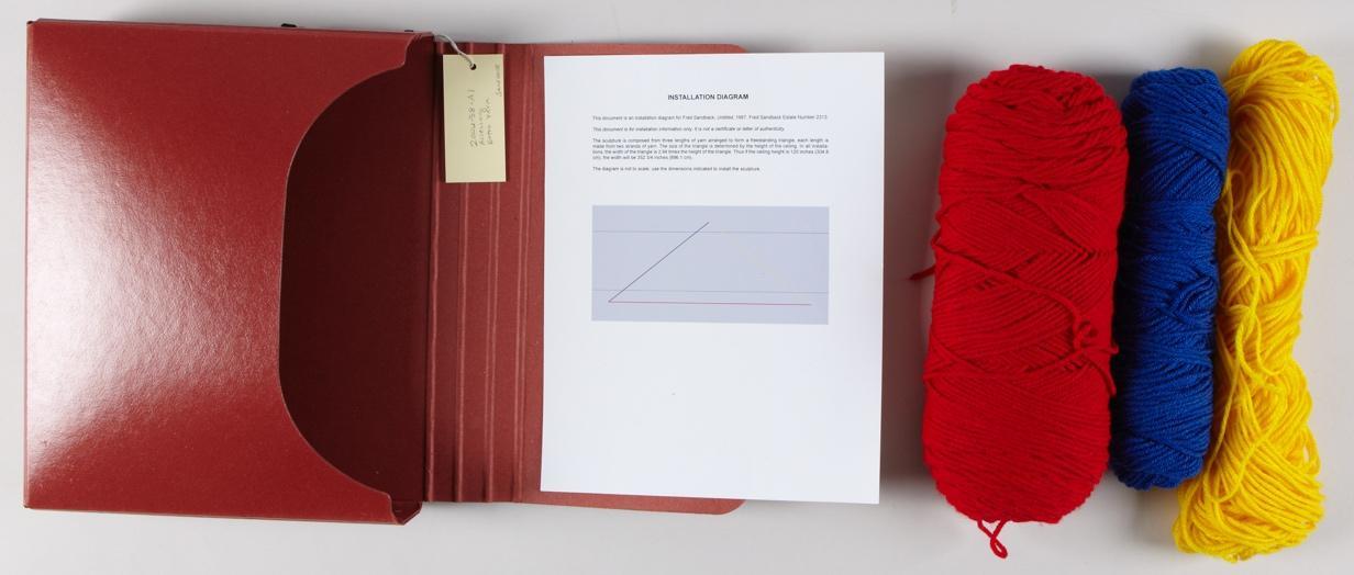 Material related to Fred Sandback, Triangle, 1987