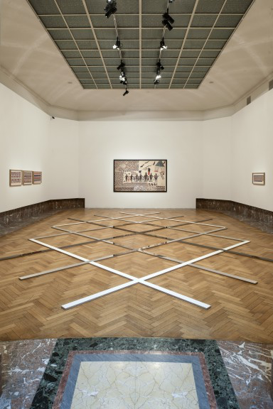 Tshela Tendu &amp; Vincent Meesen, Patterns for Re(cognition), installation at BOZAR, Brussels, 2007