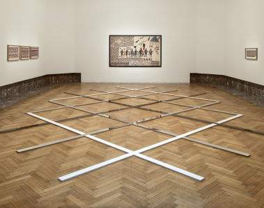 Tshela Tendu &amp; Vincent Meesen, Patterns for Re(cognition), installation at BOZAR, Brussels, 2007